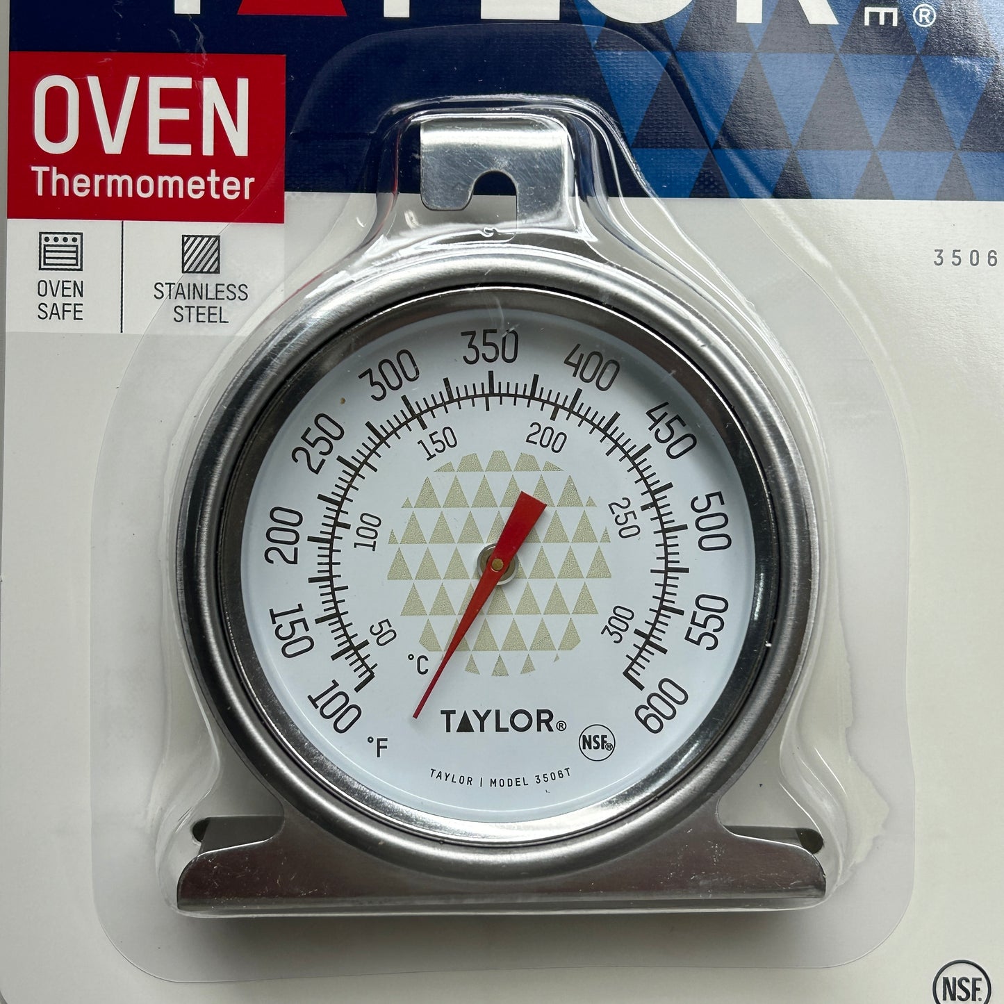 TAYLOR Analog Dial Oven Thermometer Stainless Steel 3506 (New)