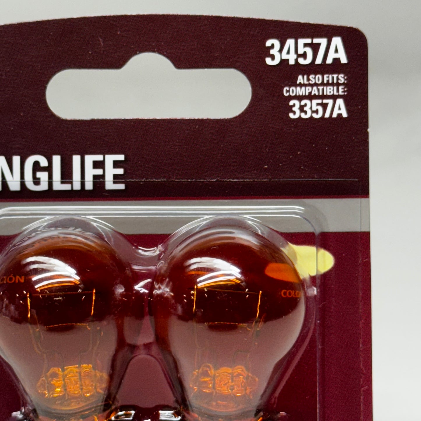 SYLVANIA (6 Bulb) Long Life Miniature 3457A, Orange 3457ALL.BP2