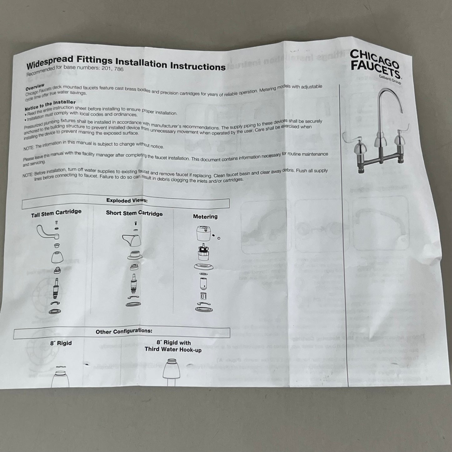 CHICAGO FAUCETS Eco Flow High Arch Kitchen Faucet  Chrome 786-E35-665ABCP