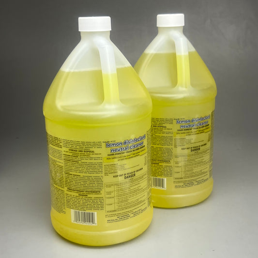 Lemon Disinfectant Neutral Cleaner (2 Pack) Gallon Yellow