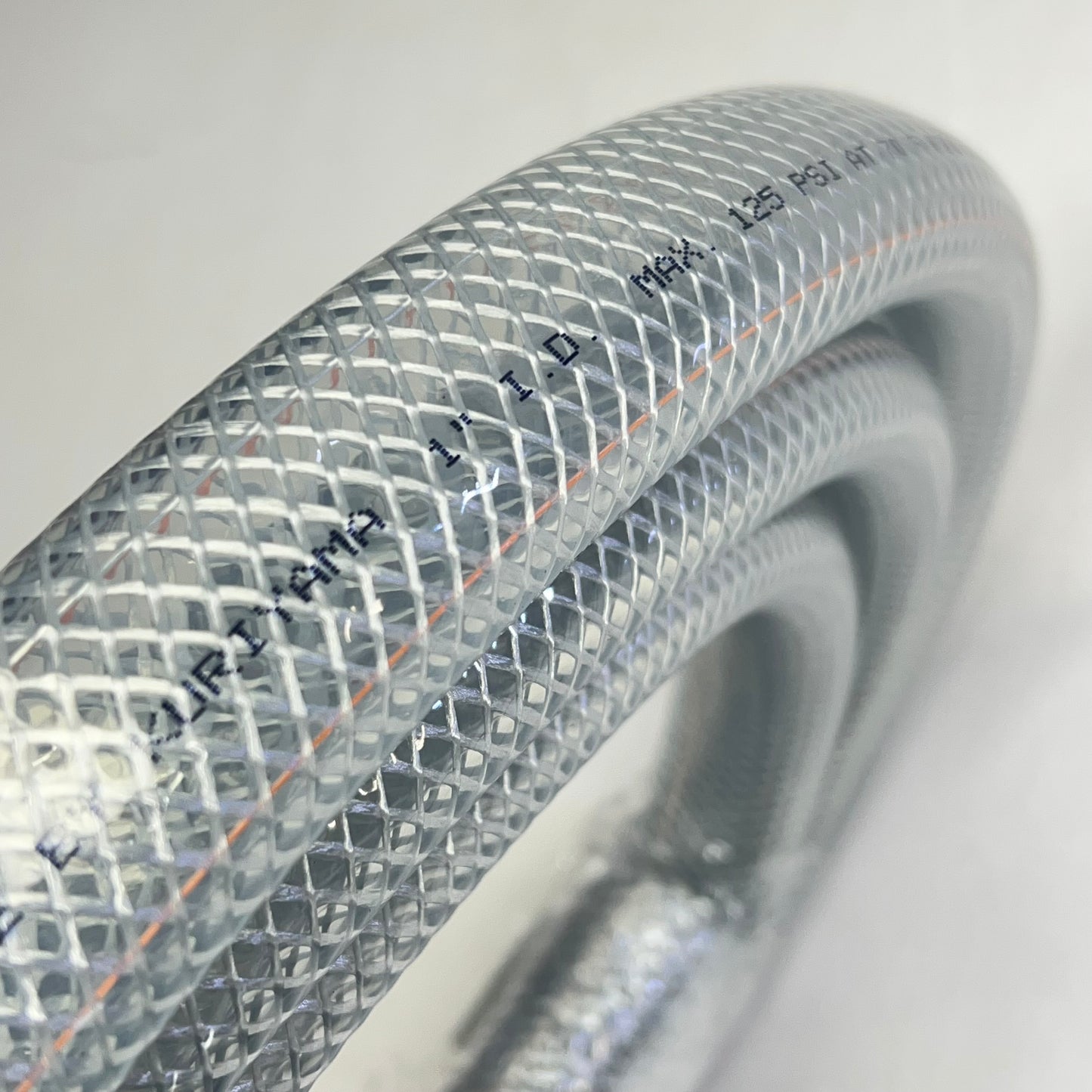 KURI TEC Clear Braid Food & Beverage Hose 1" ID 1-19/64" OD 10' K3150-16-10