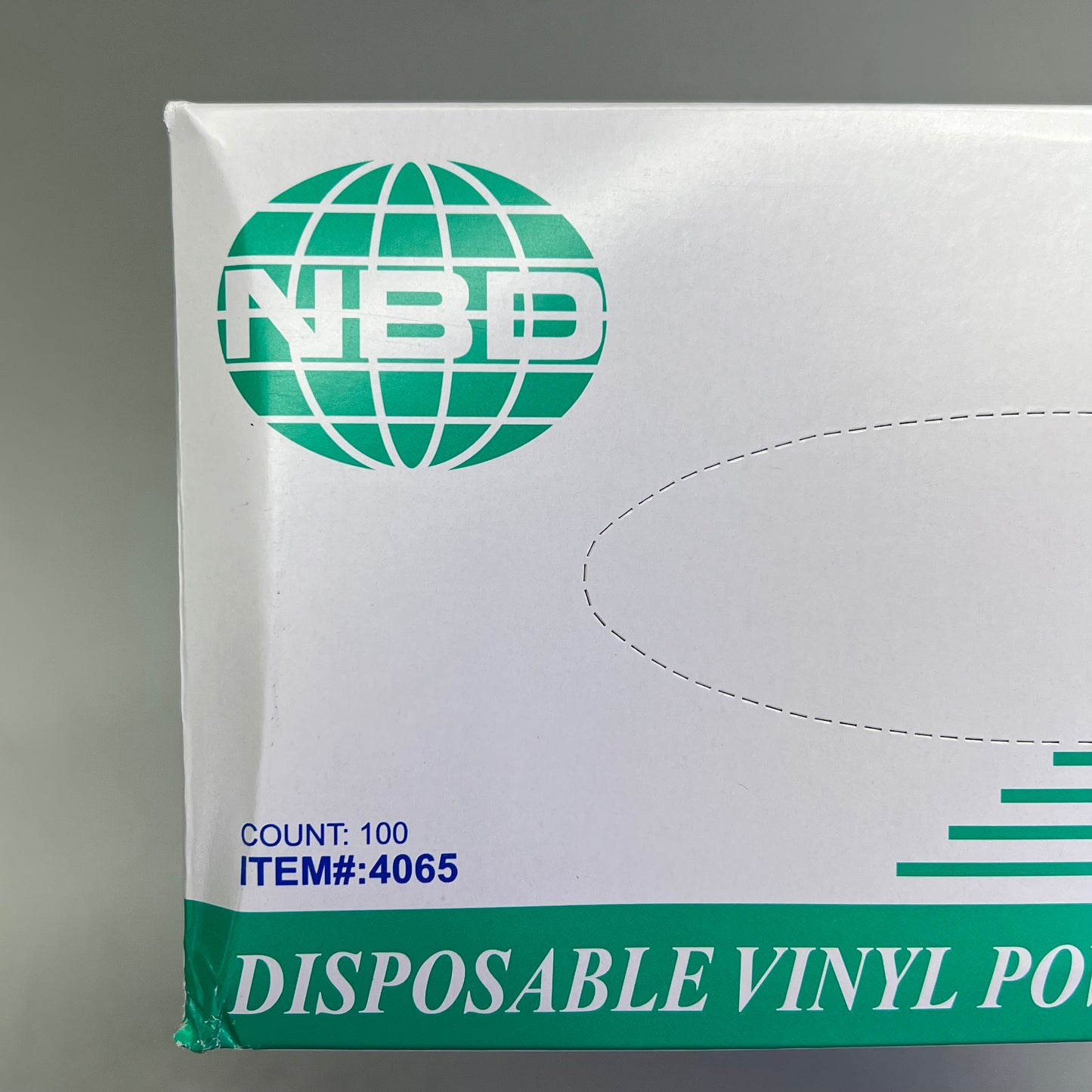 NBD (1 BOX, 10,000 EACH) Disposable Vinyl Powder Free Gloves Large Clear 4065