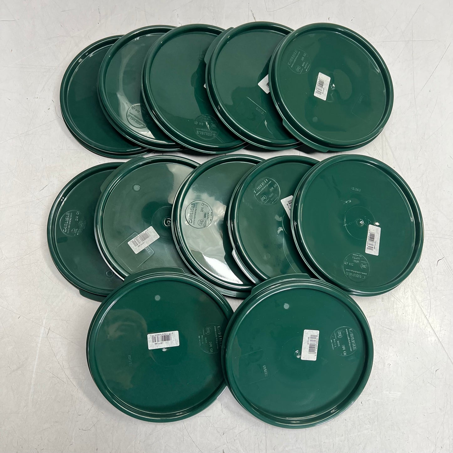 ZA@ CARLISLE (12 PACK) Food Storage Lid Fits 2 & 4 qt Round Forest Green 1077108