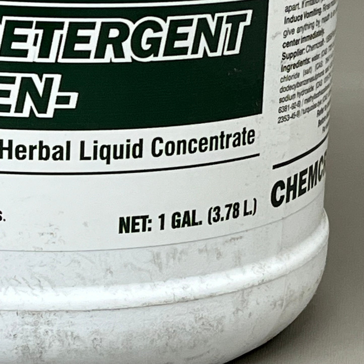 CHEMCRAFT (4 PACK!) Dishwasher Detergent Herbal Liquid 1 Gal Each Green BB-09/2024