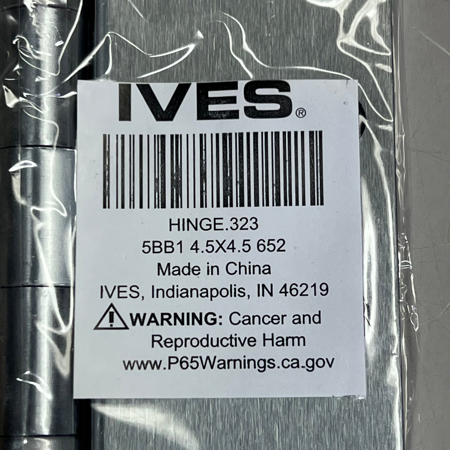 ZA@ IVES (3 PACK) Ball Bearing Hinges w/ Hardware 4.5″ x 4.5″ Satin Chrome HINGE 323 E