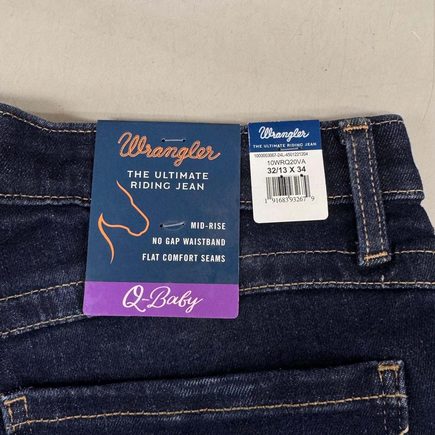 WRANGLER The Ultimate Riding Jean Q-Baby Mid-Rise 32/13 x 34 Avery 10WRQ20VA