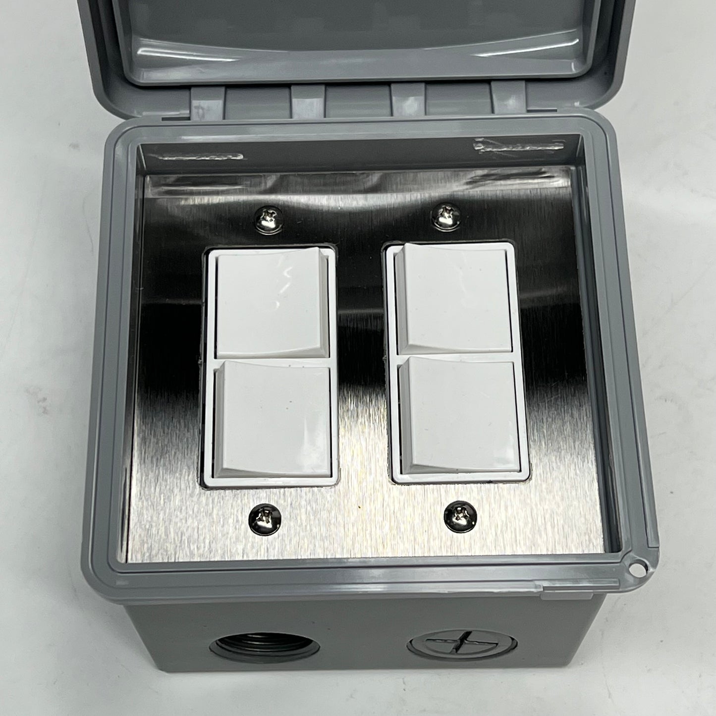 INFRATECH  Duplex Stack Switch Dual Surface Mount W/ Weatherproof Box 14 4|325