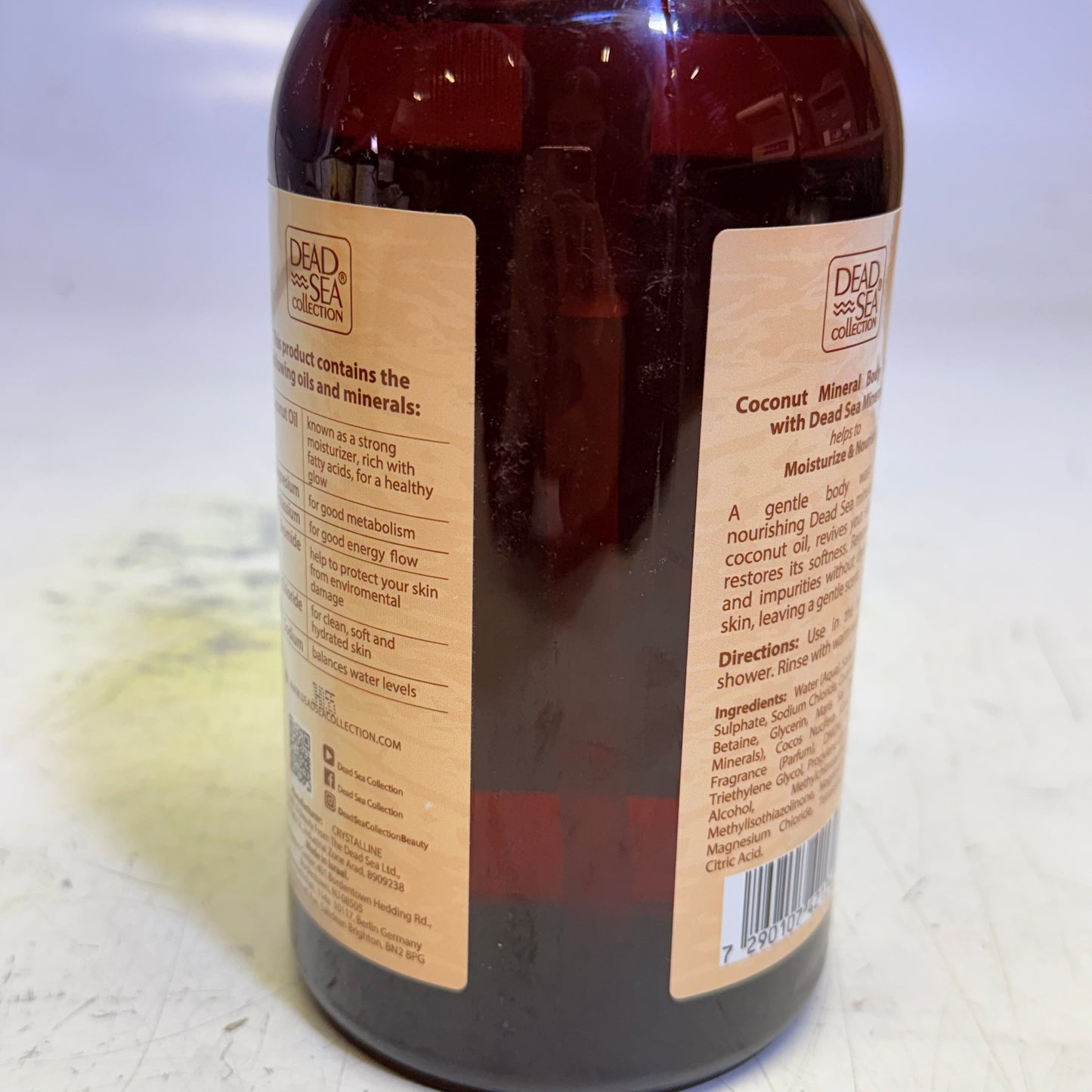 DEAD SEA COLLECTION (2 PACK) Coconut Mineral Body Wash  Moisturizes 33.8 Fl Oz