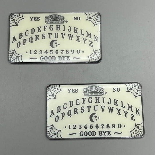 WINCHESTER MYSTERY HOUSE (2 PACK) 4in Ouija Board Glow in The Dark Metal Magnet 45-0006