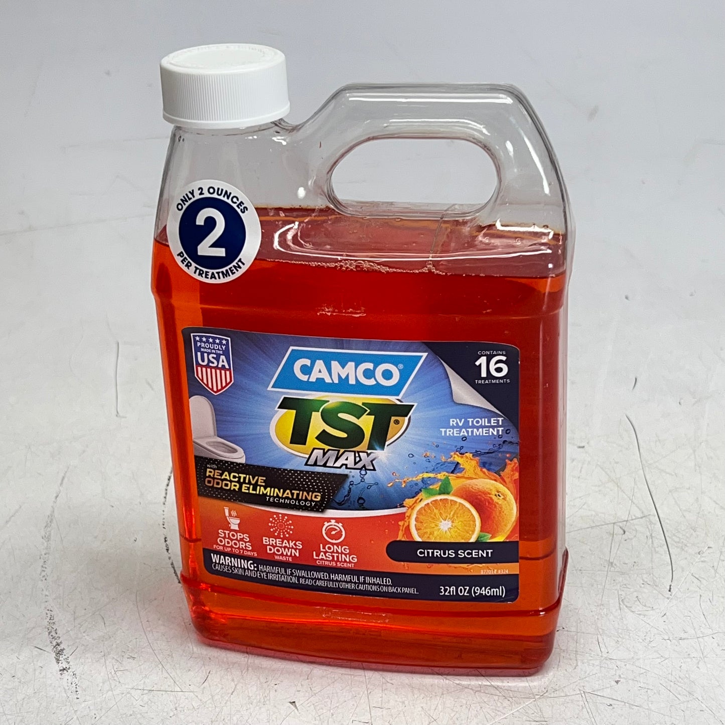 ZA@ CAMCO (2 PACK) Tst Max Rv Toilet Treatment Citrus Scent 32 fl oz Orange 41192