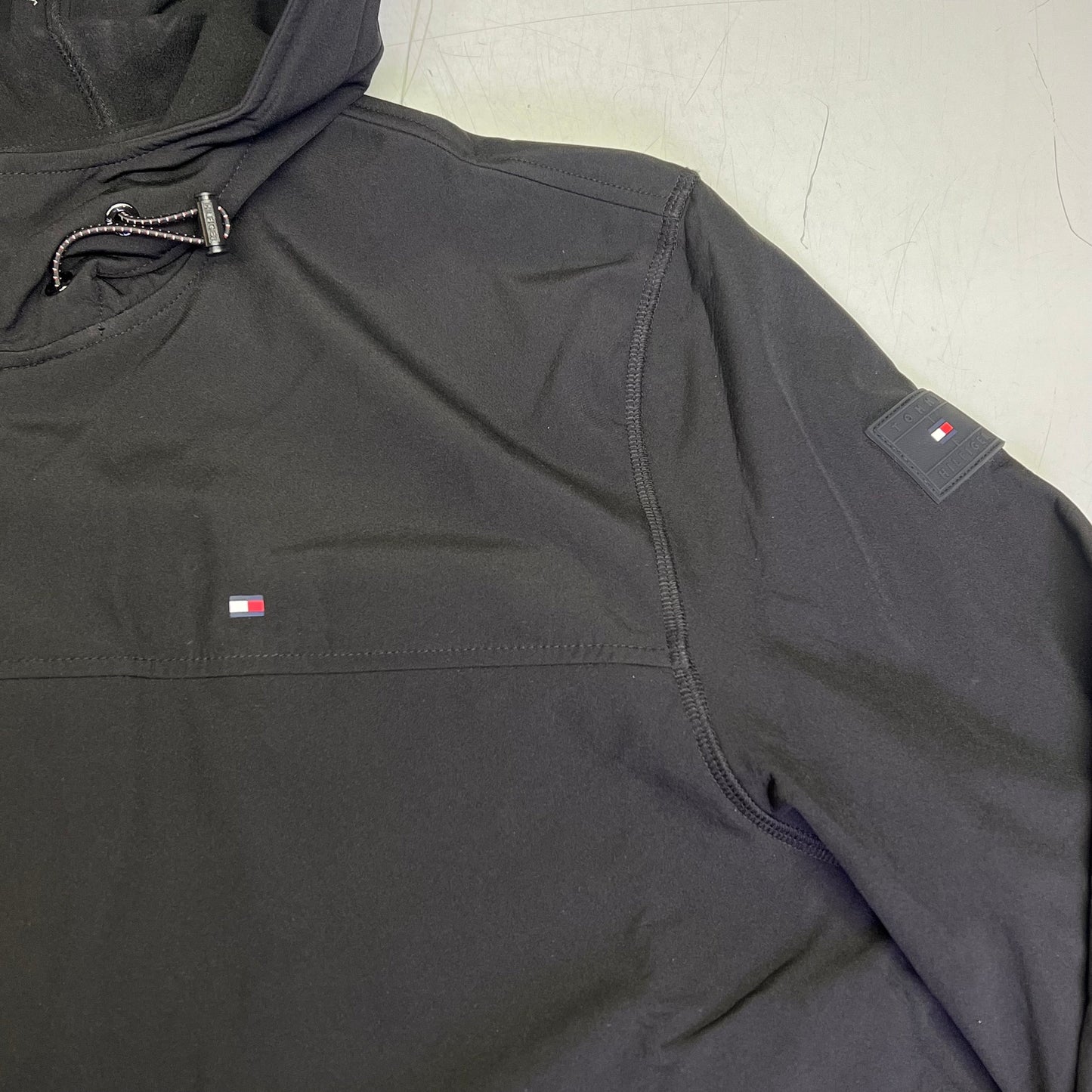 ZA@ TOMMY HILFIGER Water Resistant Coat Jacket Full Zip Men's Sz XXL Black 159AP947 A