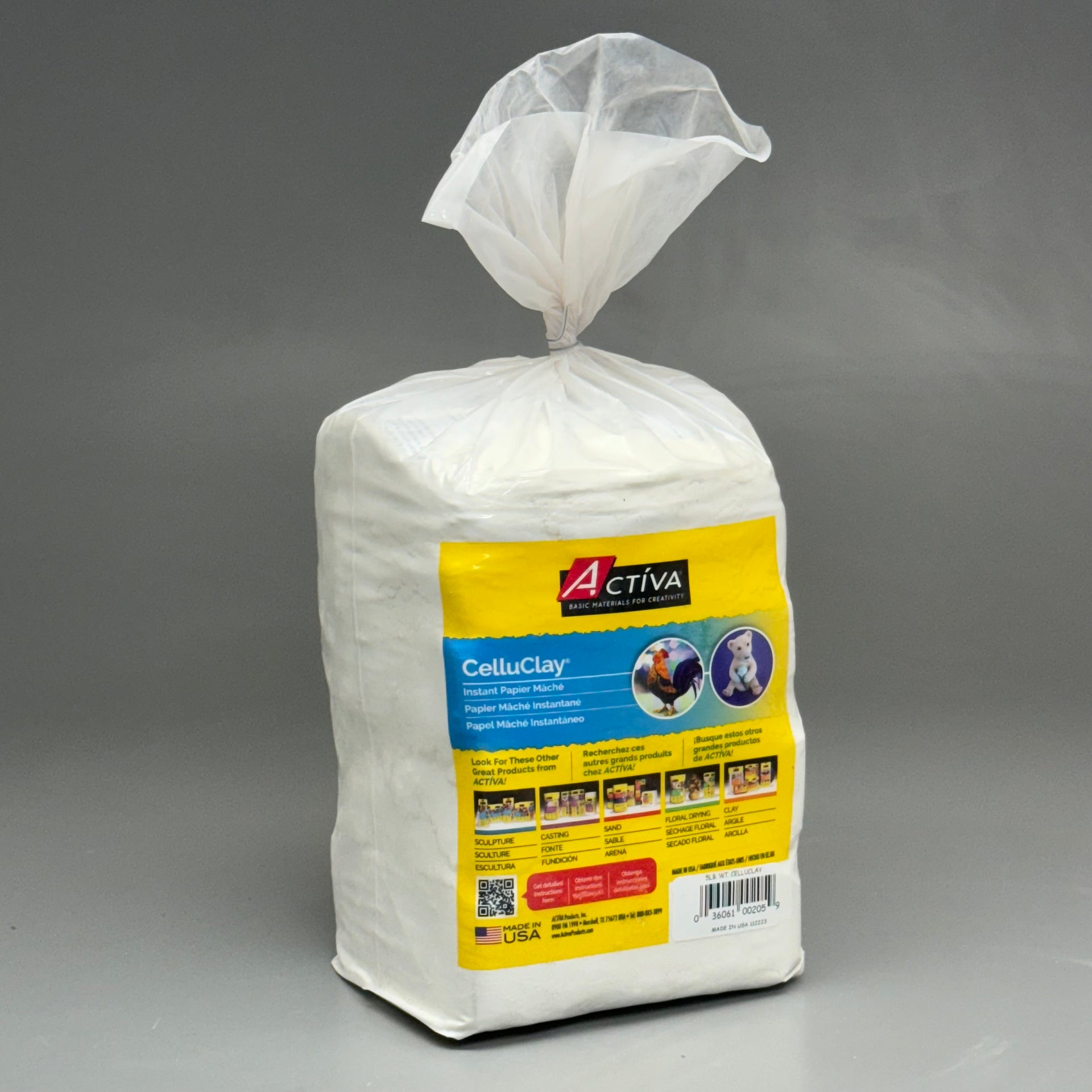 ACTIVA Basic Materials For Creativity CelluClay 5 LBS White – PayWut