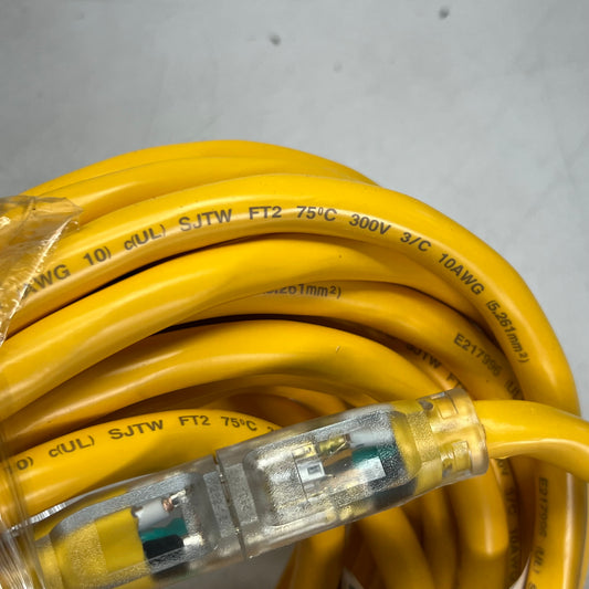 SOUTHWIRE Outdoor Extension Cord With Power Lightindicator 300V/15A Sz 50ft, Yellow 2688SW0002