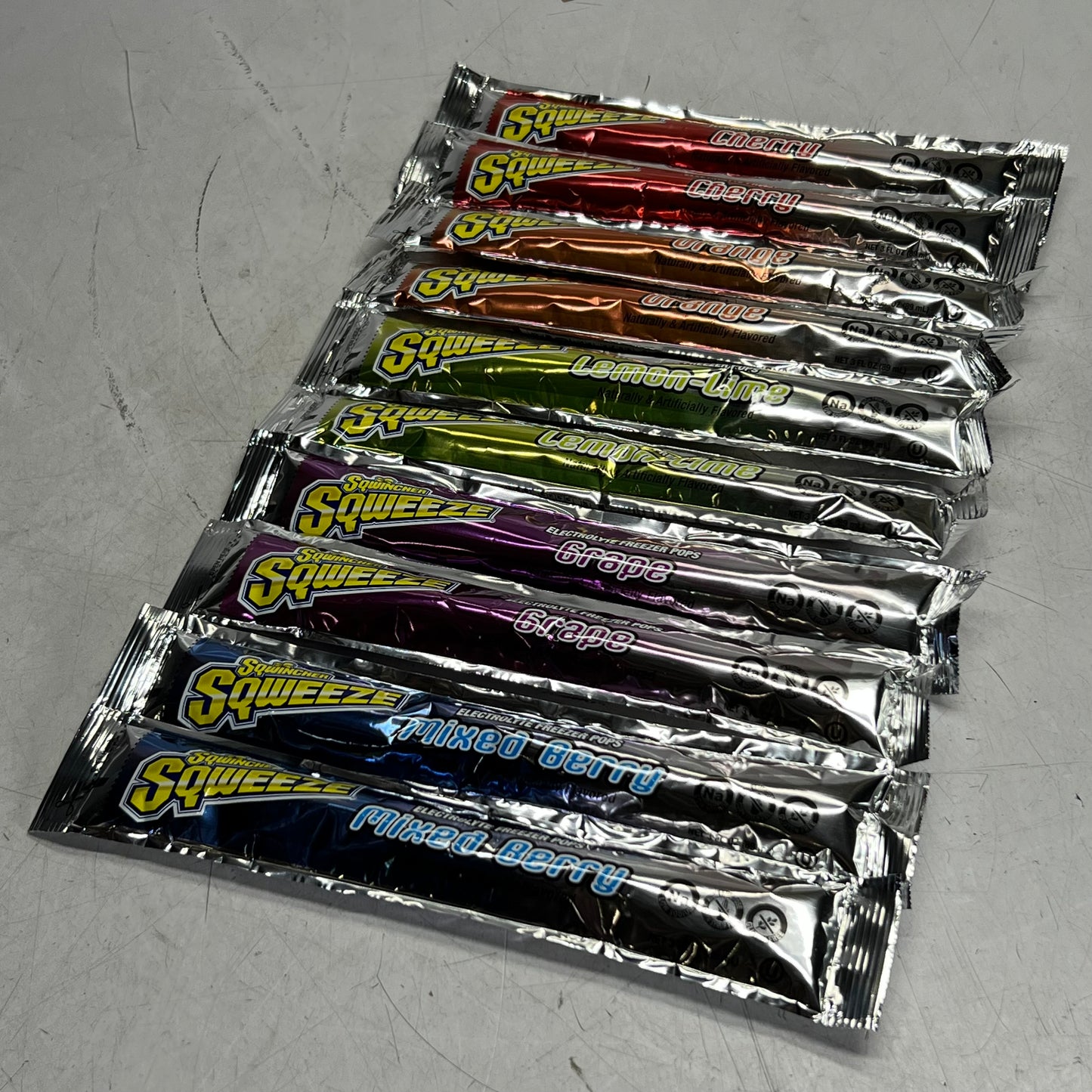 ZA@ SQWEEZE (10 PACK) Electrolyte Freezer Pops 3 fl oz.
