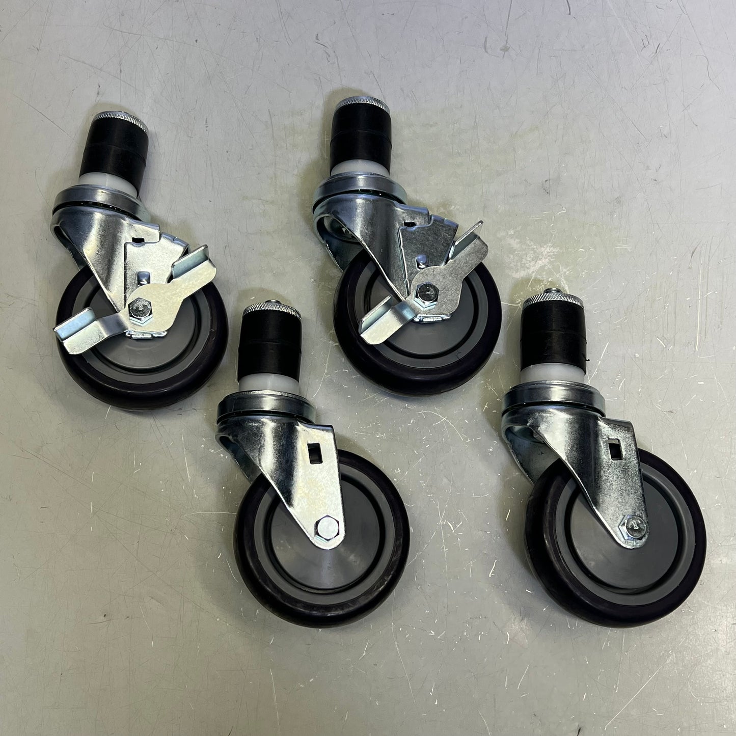 GRIDMANN (SET OF 4) Caster Wheel Set For Stainless Steel Kitchen Prep Table X001FUB1ML