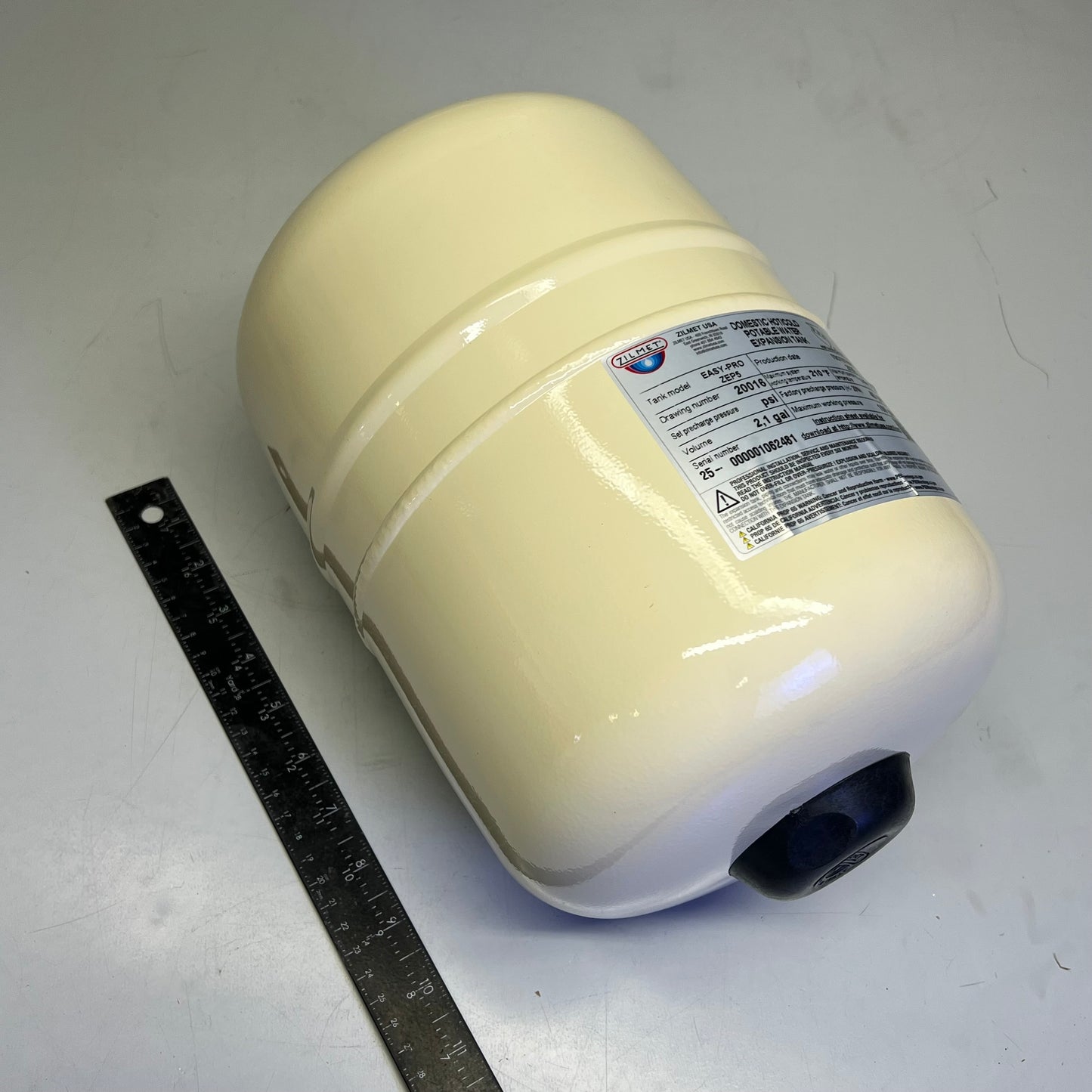 ZILMET Easy-Pro In-Line Thermal Expansion Tank 2.1 Gallon Tan 11E0000802