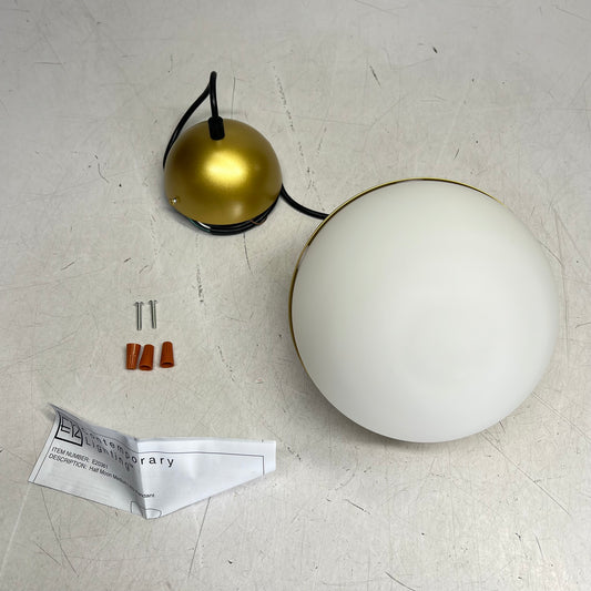 ET2 Half Moon Led Mini Pendant Ceiling Light 7.75" Metallic Gold E20361-92MG