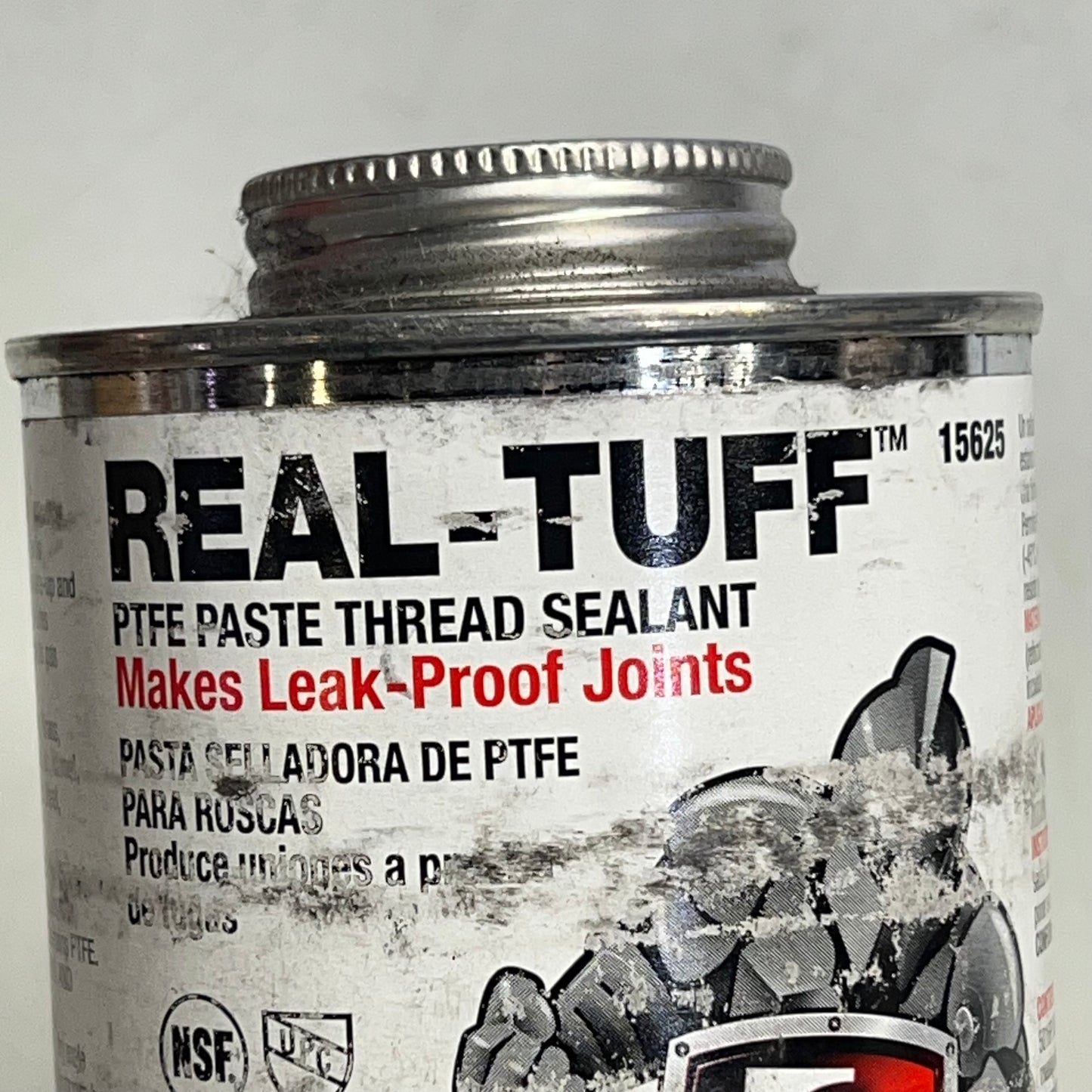 HERCULES REAL-TUFF PTFE Paste Thread Sealant Leak-Proof Joints 16 Oz White 15625