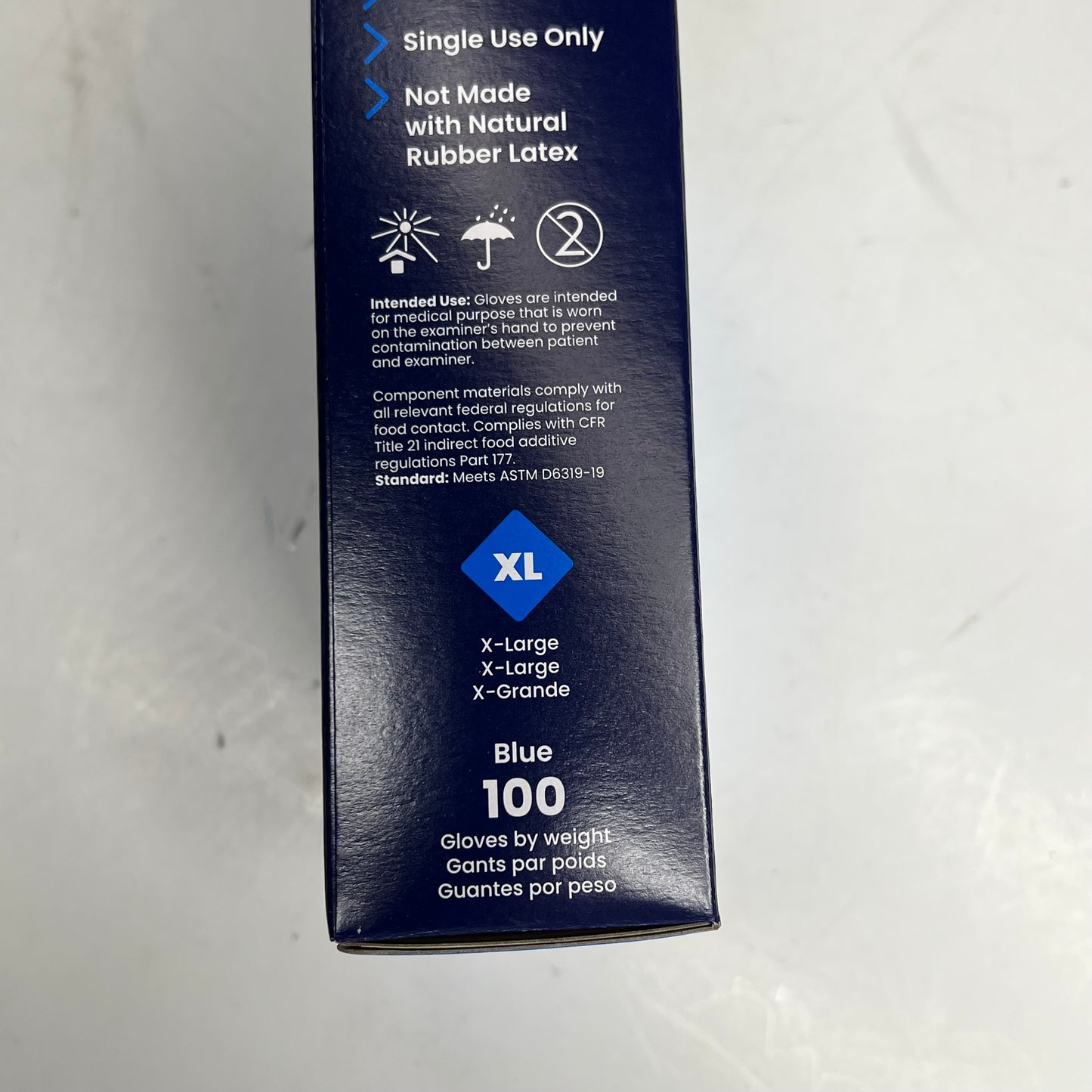 SAFETY ZONE (10 PACK, 100 EACH)  Powder Free Nitrile Examination Gloves Sz XL