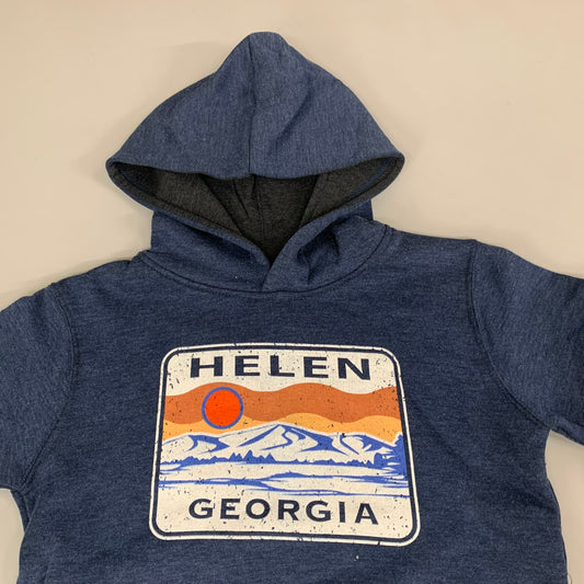 LONEROCK Helen Georgia Pull Over Hoodie Youth Large Indigo Heather