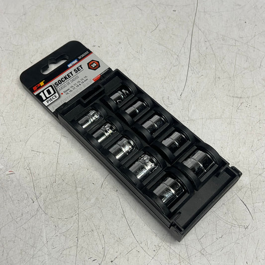 PERFORMANCE TOOL (10 PIECE SET) Metric Socket Set  3/8" 10-19 mm Chrome W38202