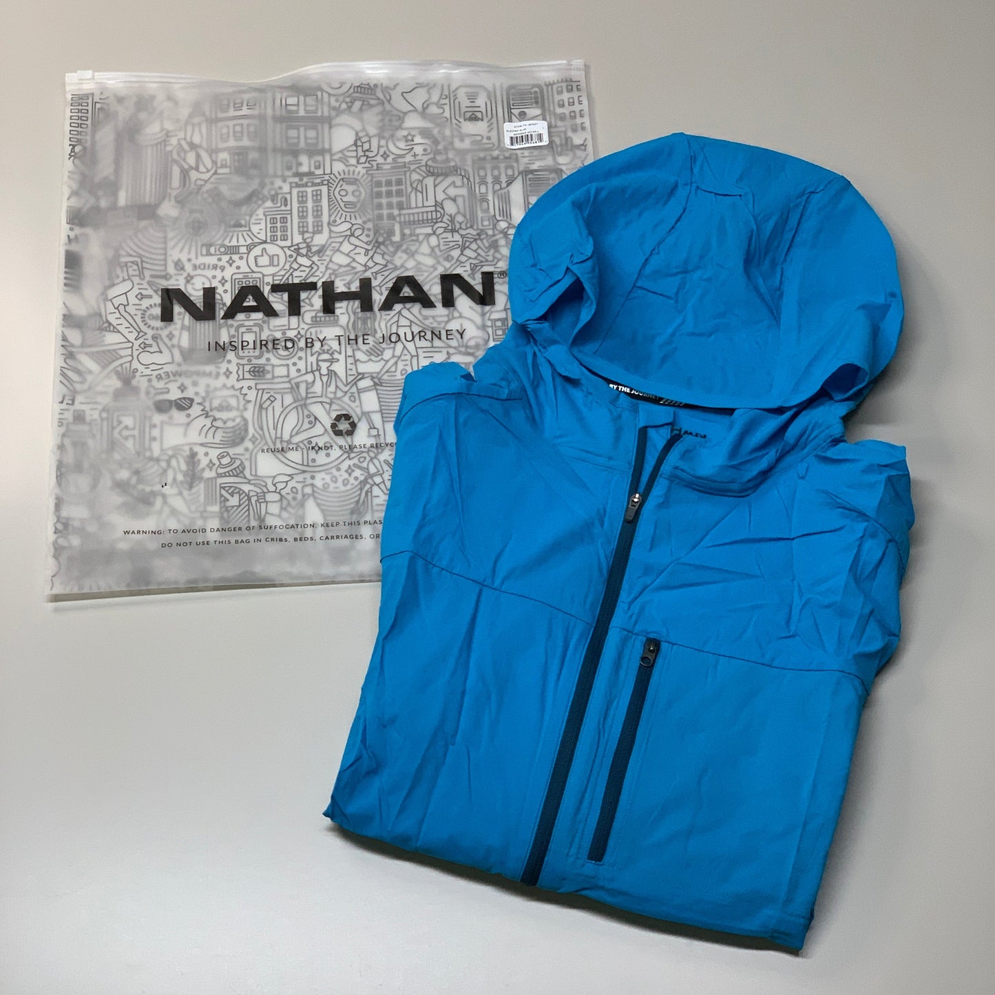 NATHAN Stealth Jacket W/ Hood Men's Electric Blue Size S NS90060-60195-S