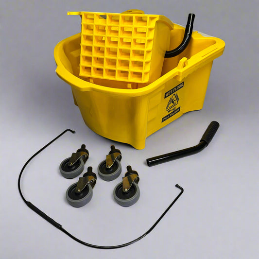 KLEENLINE PRO Bucket & Wringer W/ Side Press For Janitorial 26 Qt Yellow 660902