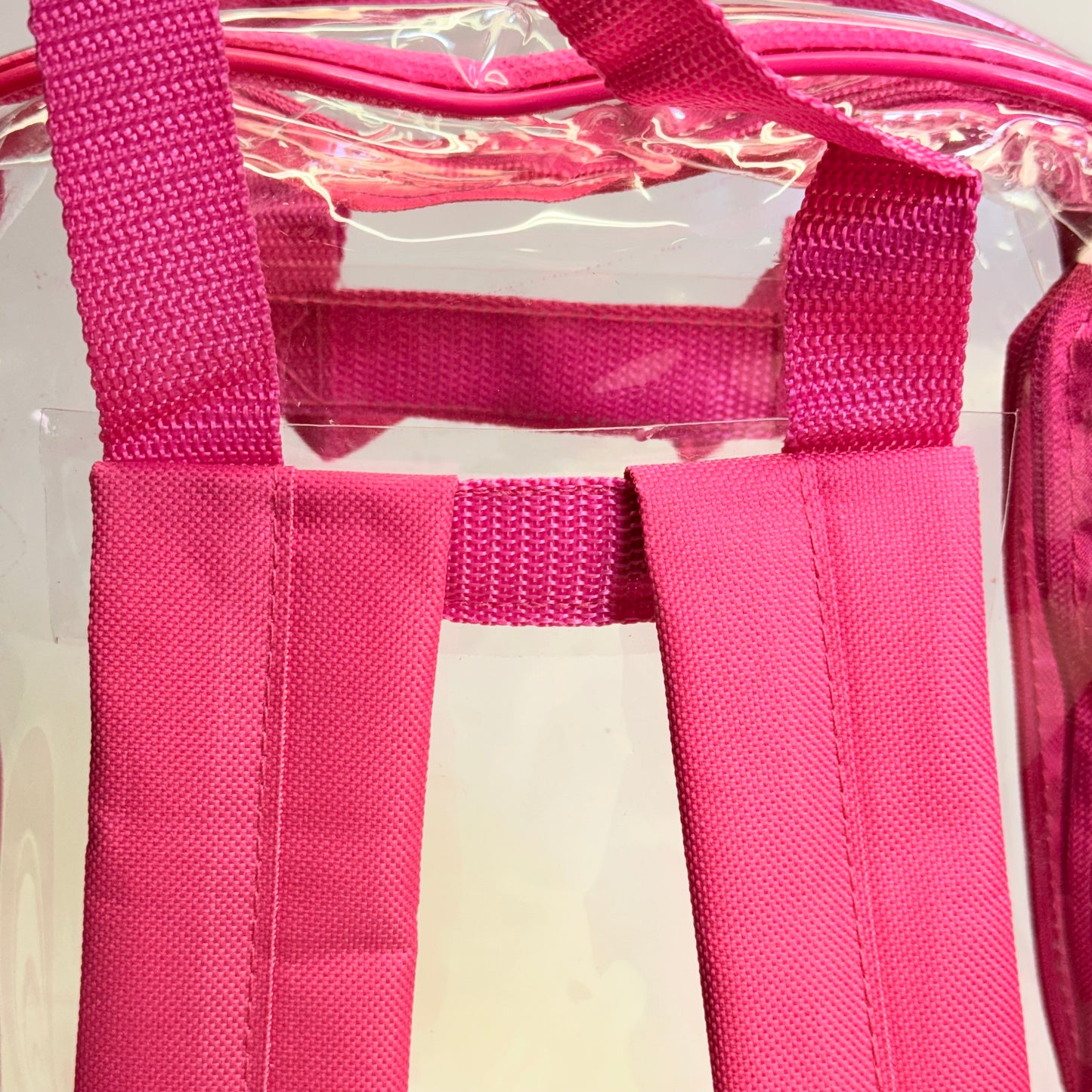 BWAP 17" Clear Plastic Backpack 17" x 12" x 6" Color Pink BP1643