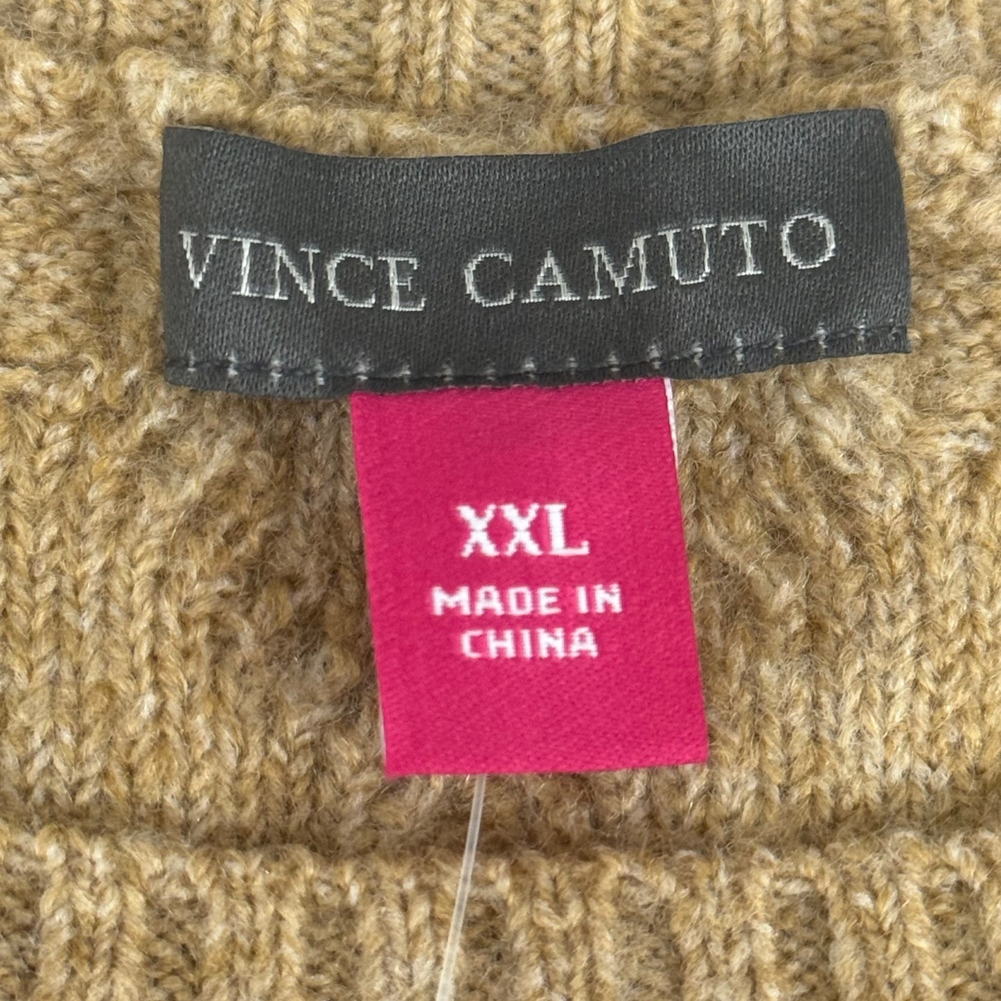 VINCE CAMUTO Cable Knit Sweater Women's Sz-XXL Latte Heather SC2895