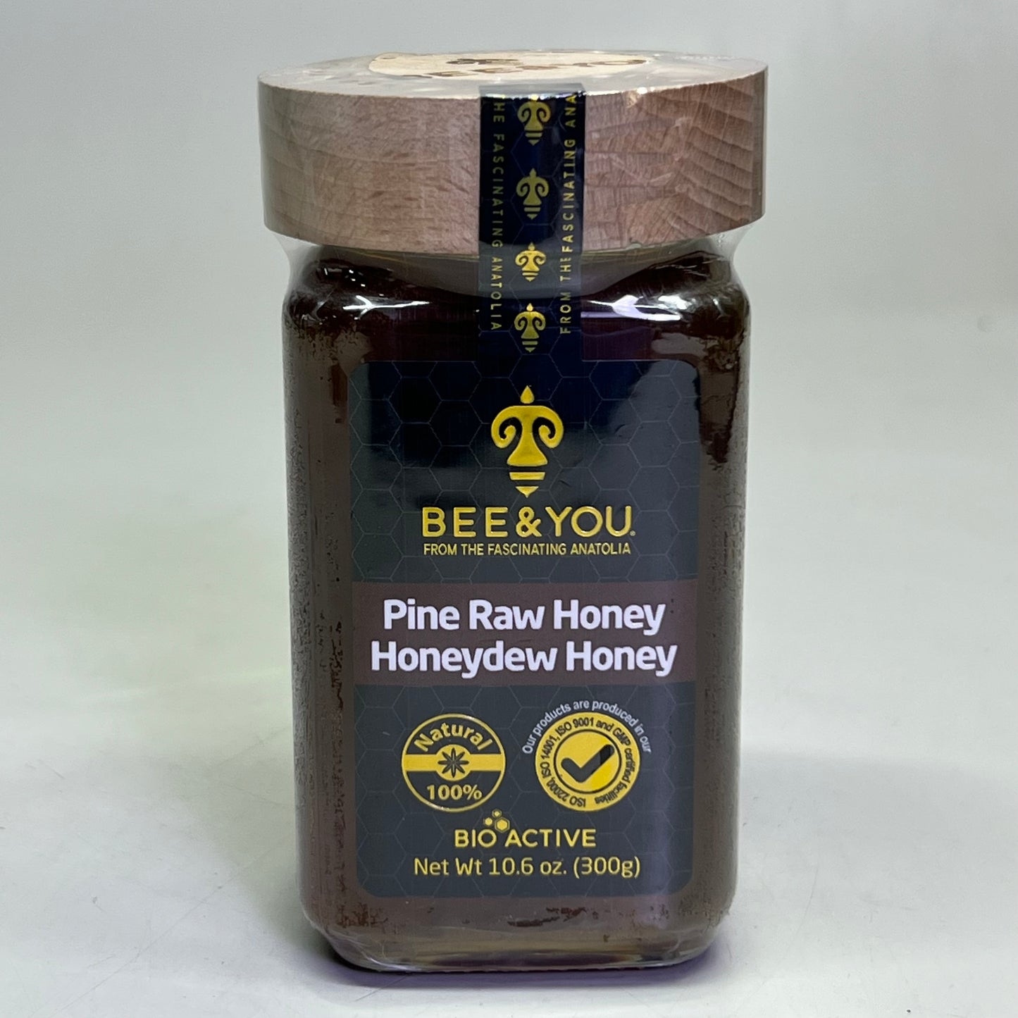 BEE & YOU Pine Raw Honey Honeydew Honey 10.6 oz Brown BB 07/27