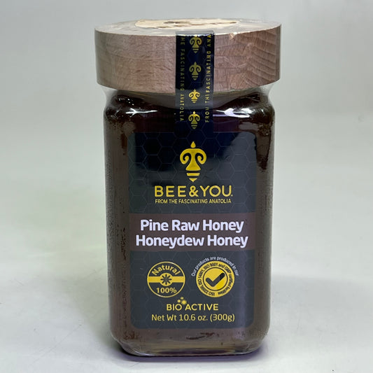 BEE & YOU Pine Raw Honey Honeydew Honey 10.6 oz Brown BB 07/27