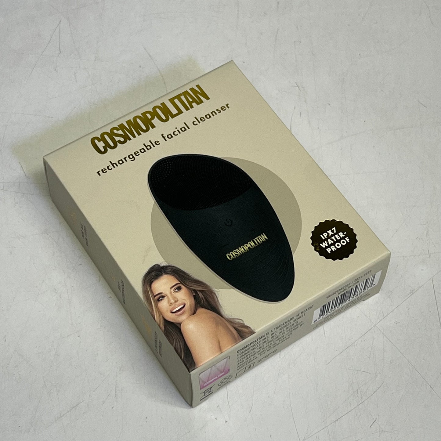 COSMOPOLITAN (2 PACK) Rechargeable Waterproof Silicone Face Scrubber Black 2021-7277