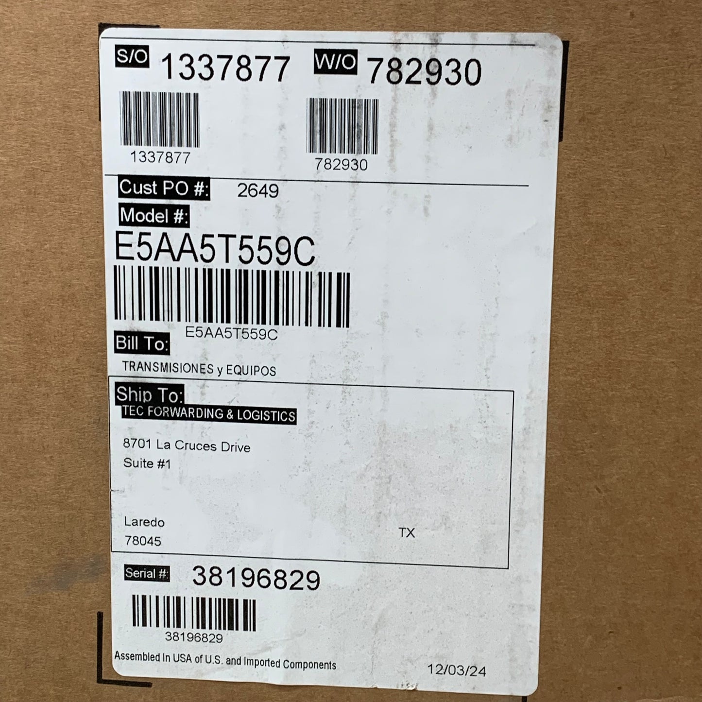 VERSAMATIC Air Operated Double Diaphragm Pump 1/2"  E5AP5T559C