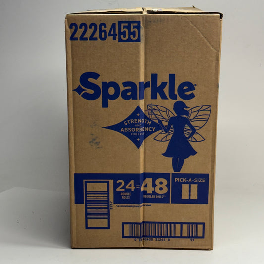 SPARKLE (24 PACK) Paper Towels Double Rolls Sz 11" x 6" Sheets - White 2226455