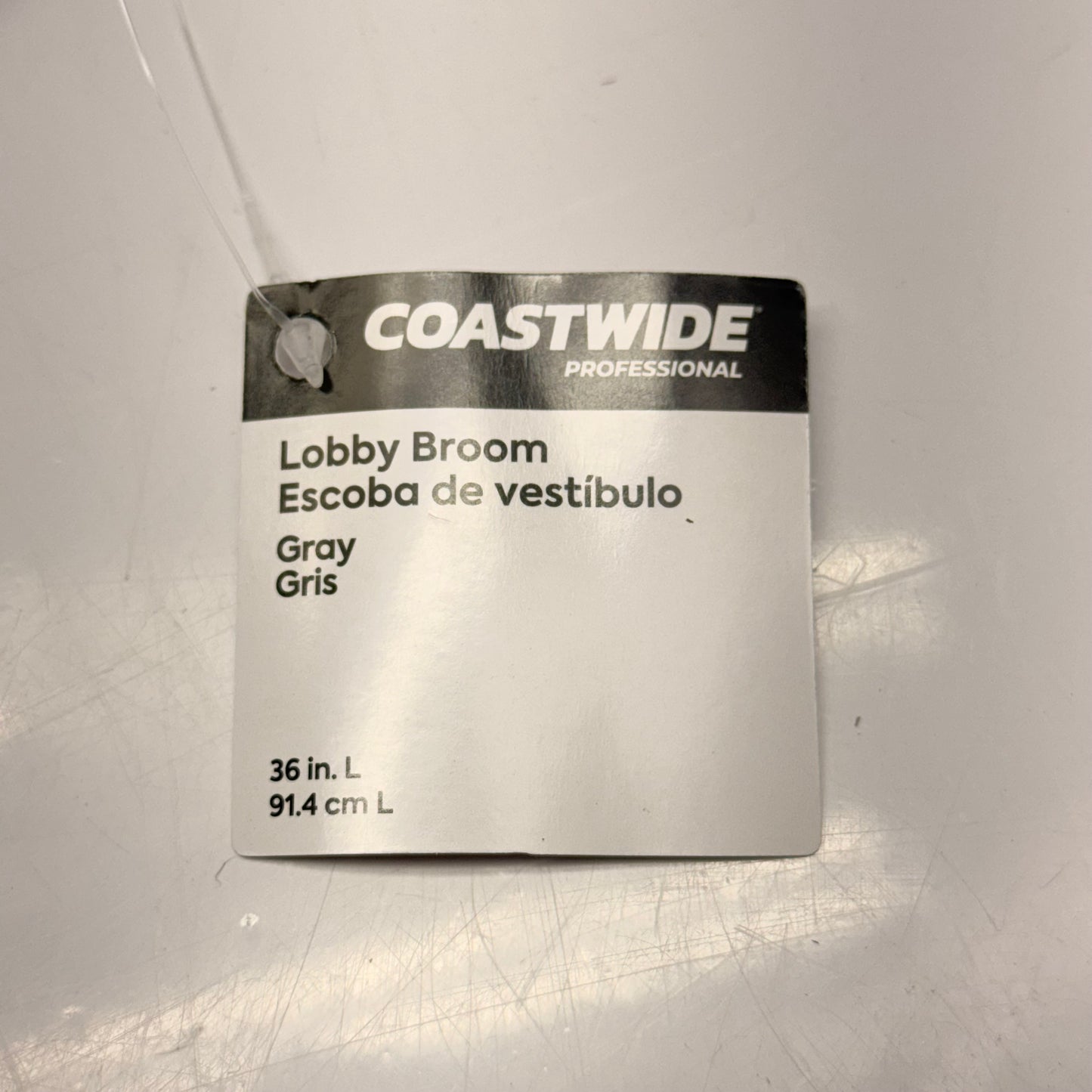 COASTWIDE (6 PACK) Professional Lobby Broom 36"Height 8" Bristle Width Gray CW61069