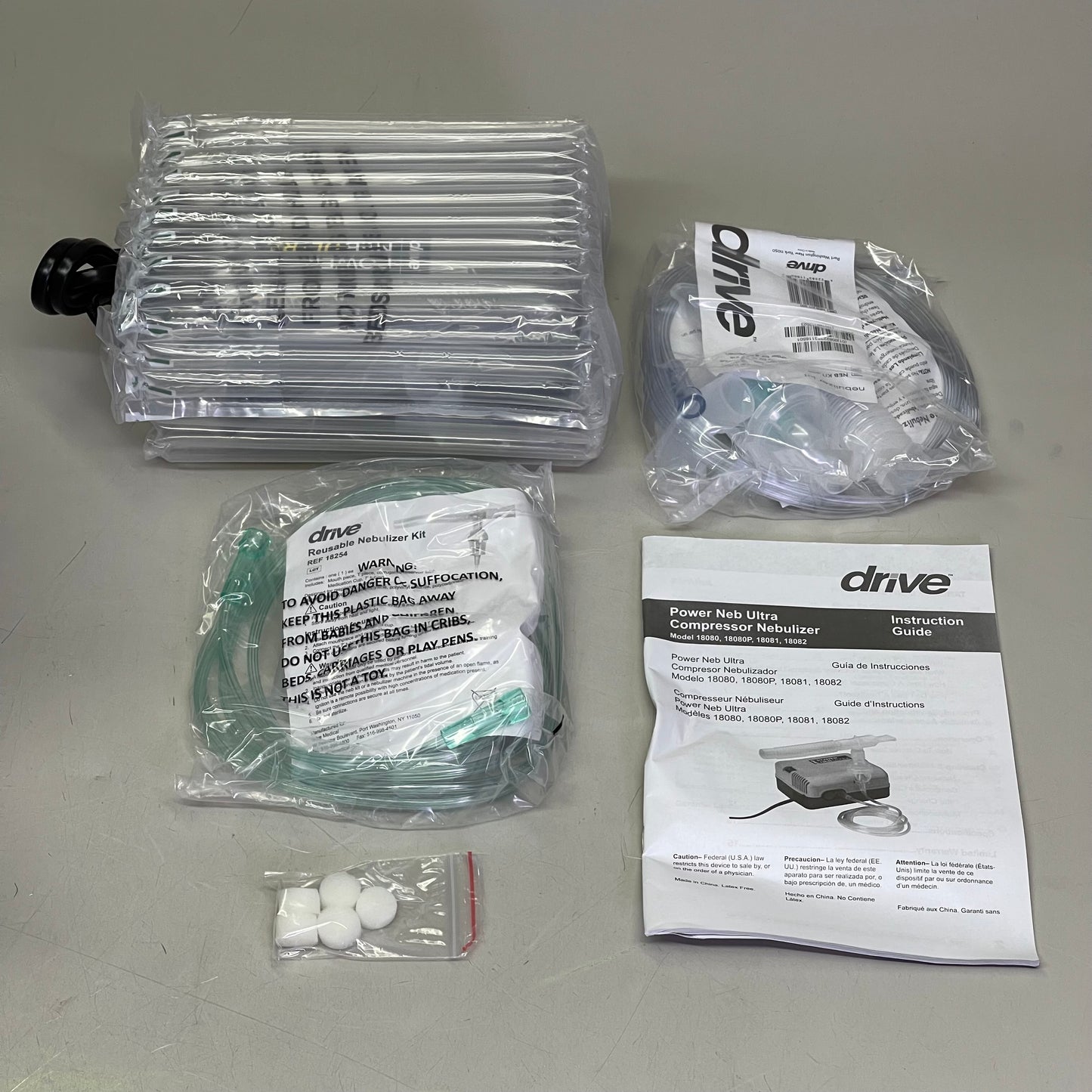 ZA@ DRIVE Power Neb Ultra Compressor Nebulizer, Reusable & Disposable Neb Kits 18081