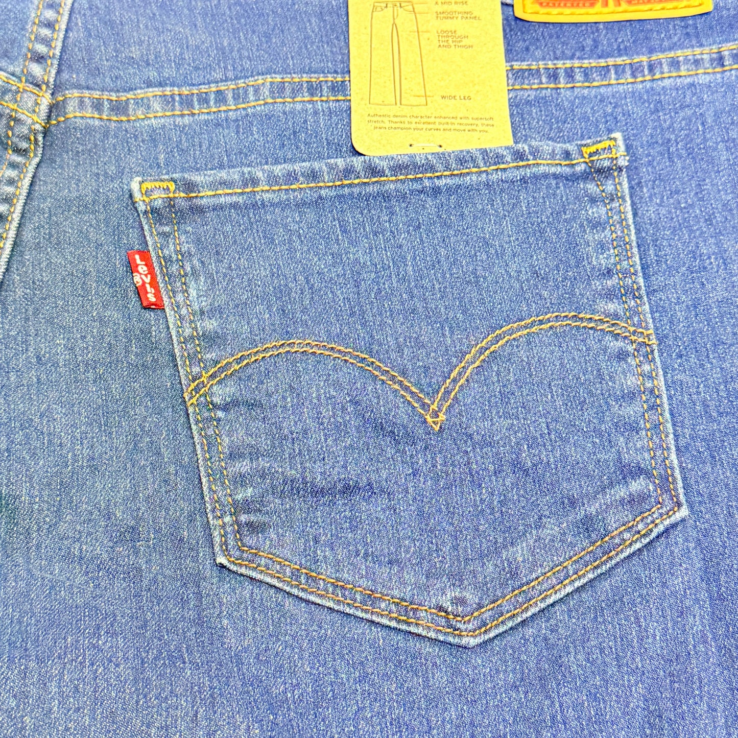 LEVI'S 318 Shaping Wide Leg Stellar Stretch Mid Rise Women's Sz 18xM (New)