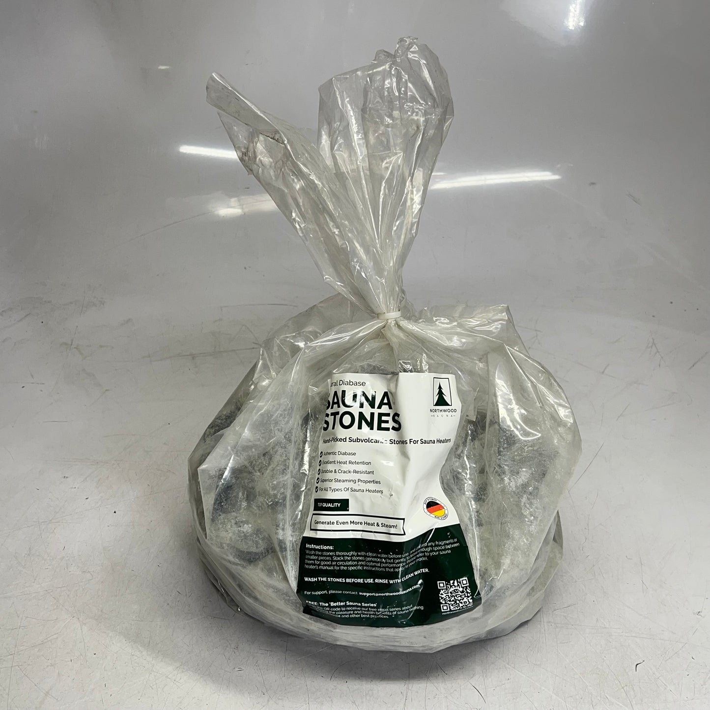 NORTHWOOD SAUNA Hand Picked Subvolcanic Stones For Sauna Heaters 45LBS Grey