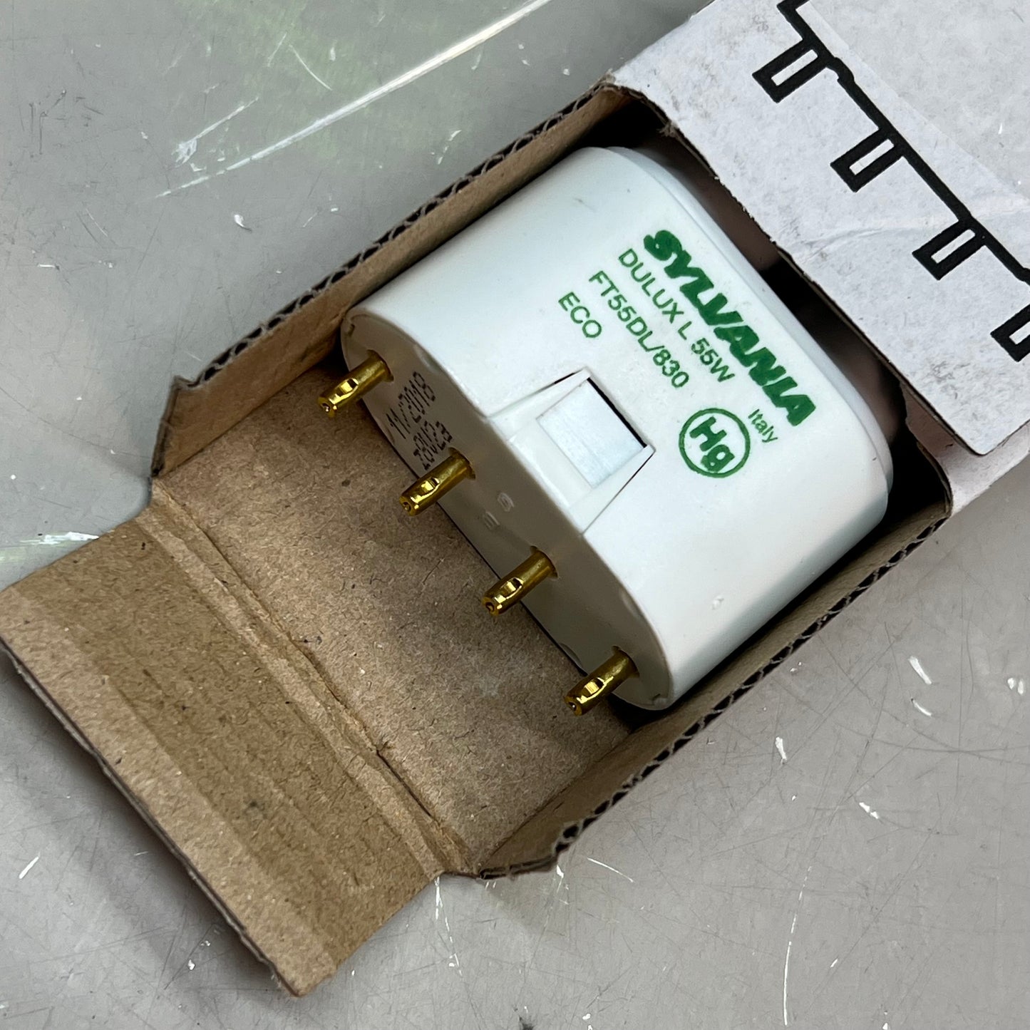 SYLVANIA (5 PACK) Compact Florescent Bulb 4 Pin 55w 3,000K  White FT55D/830/ECO