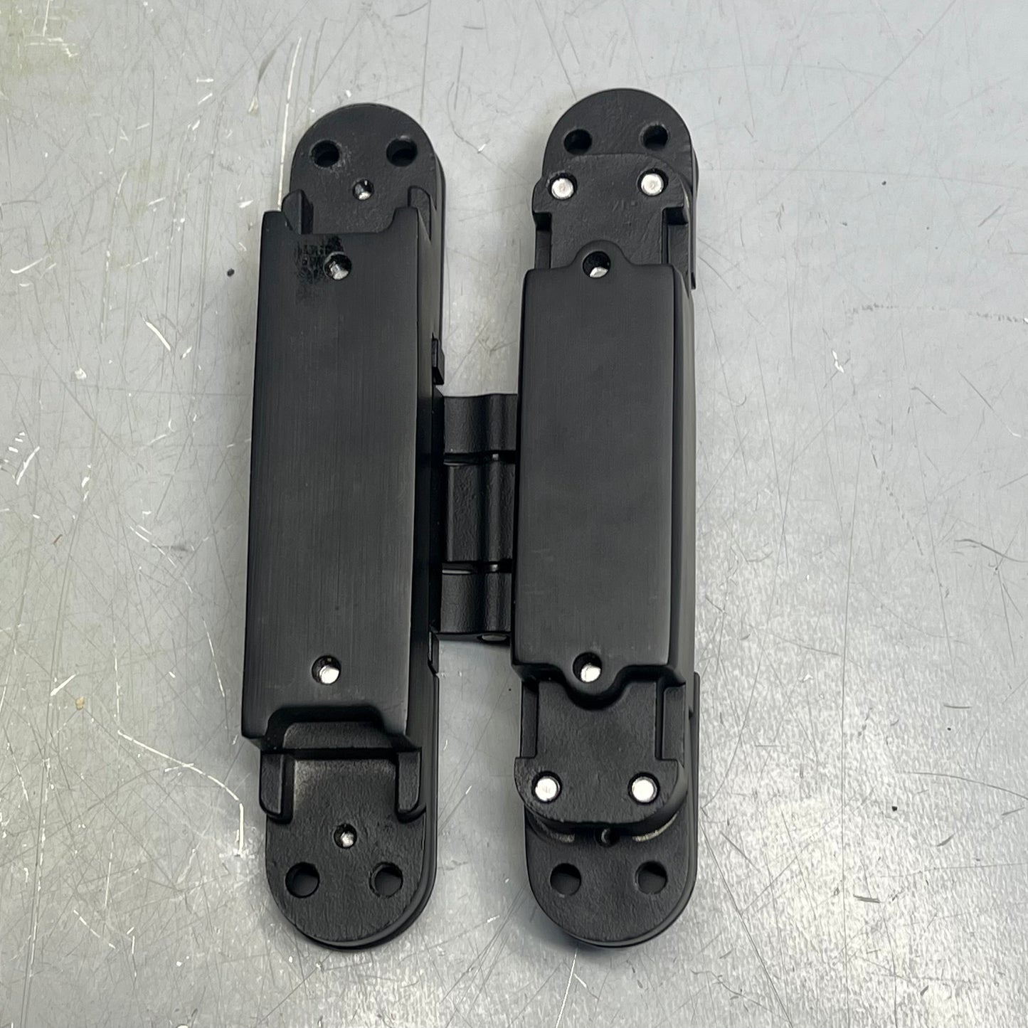 (2 PACK) Invisible Door Hinge Concealed Heavy Duty 6" L x 2.5" W Matte Black