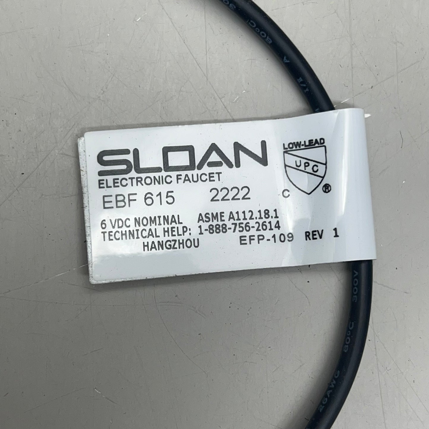 SLOAN Plug-in Adapter Electronic Faucet Kit 0.5GPM/1.9LPM Chrome  ETF610-4-BDT