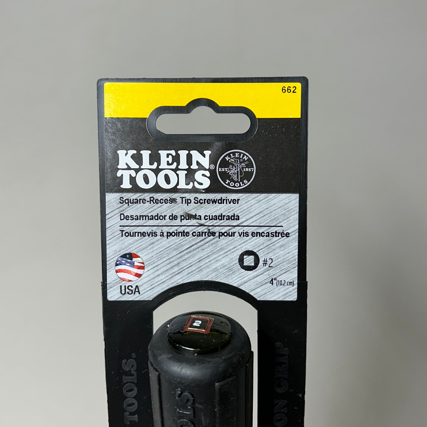 KLEIN TOOLS 3-PK! Square Screwdriver with 4-Inch Round Shank 662 (New)