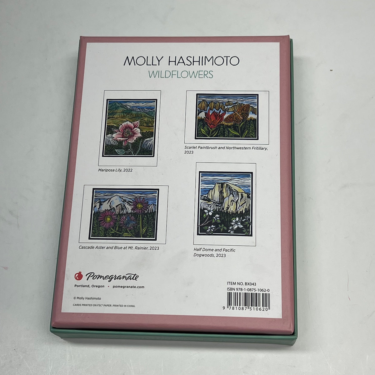 POMEGRANATE (20 PACK) Molly Hashimoto Wildflowers Notecards & Envelopes 4x6"