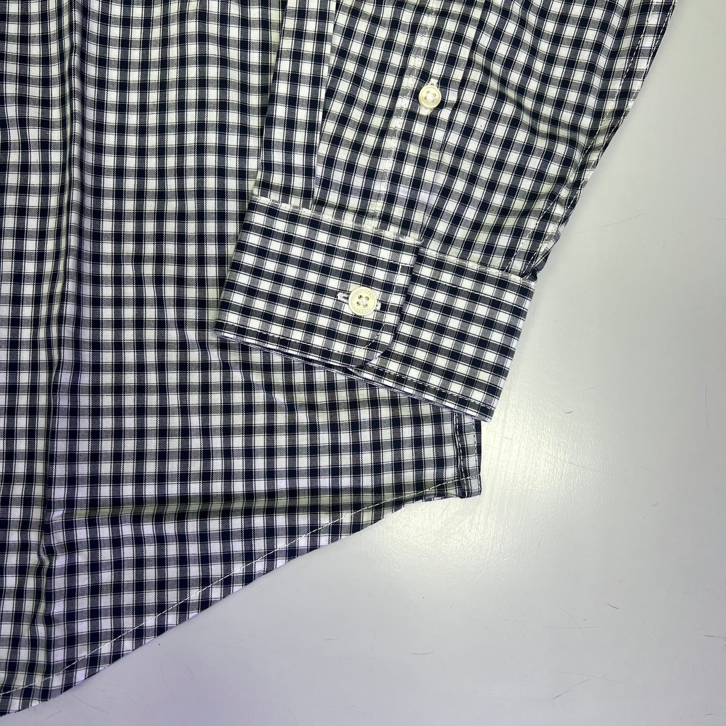 DOCKERS Signature Stain Defender Button Up Shirt Men's Sz S Navy Blue A42520010