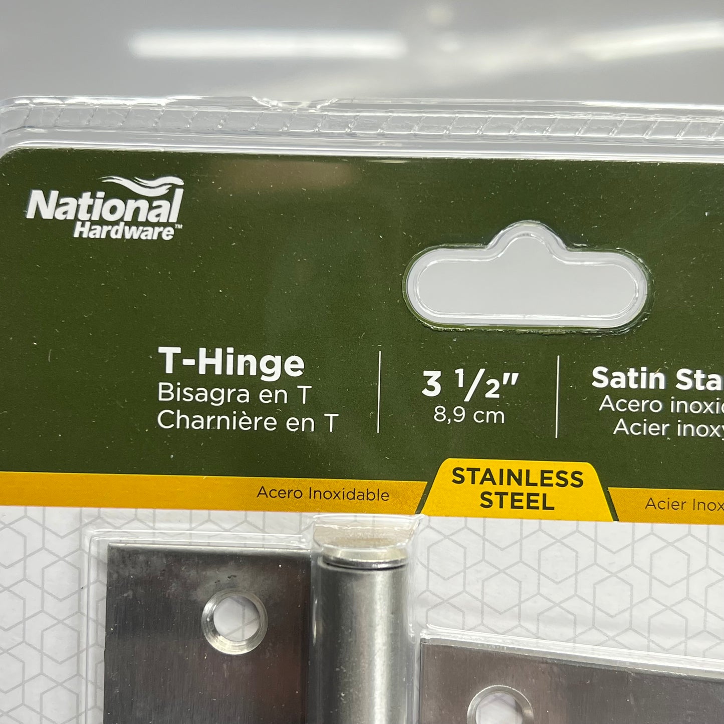 NATIONAL HARDWARE  Stainless Steel Extra Heavy Hinge 3.5" Nickel  SKU: N342-543
