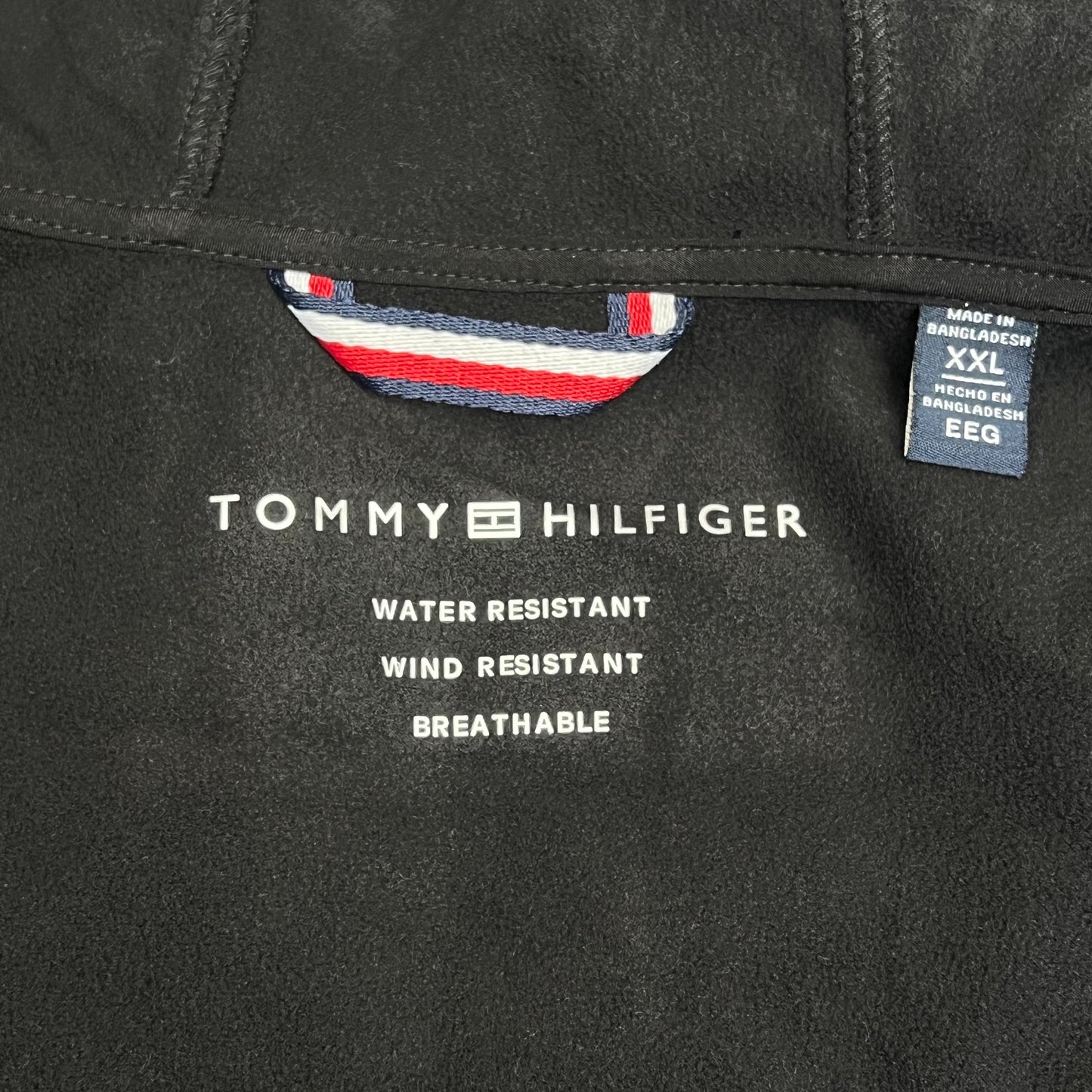 ZA@ TOMMY HILFIGER Water Resistant Coat Jacket Full Zip Men's Sz XXL Black 159AP947 A