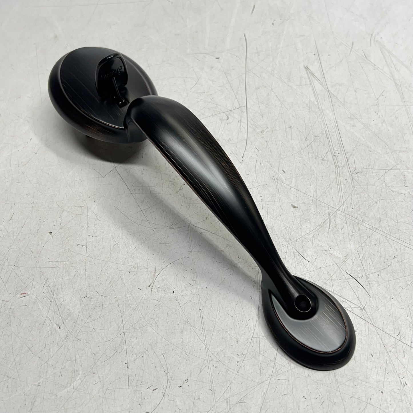 ZA@ KWIKSET Handleset Dead Bolt Keyed One Side Exterior Only (As-is Missing Parts)