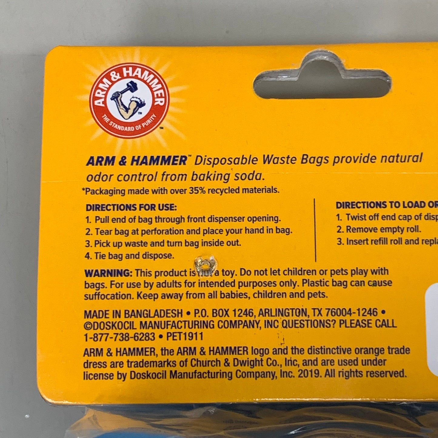 ZA@ ARM & HAMMER (2 PACK) Disposable Dog Waste Bags Fresh Scent 180 Bags Large 71039 D