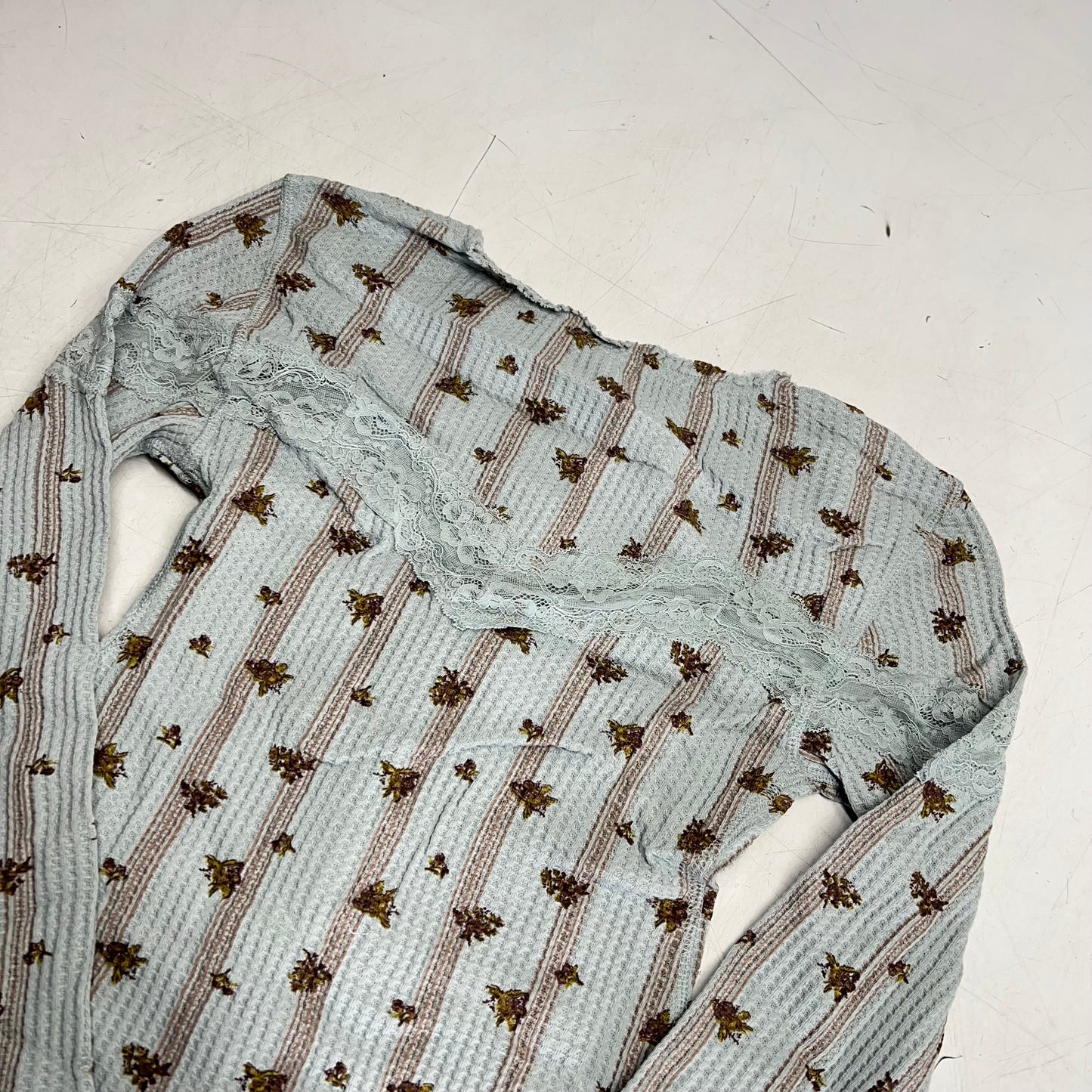 FREE PEOPLE Let's Party Cardi-print Women's Sz XS Pearl Blue Combo 103368767