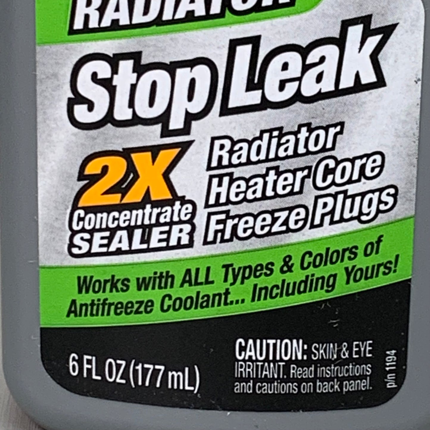 BAR'S LEAKS (6 PACK!) Radiator Stop Leak 2X Concentrate Sealer 6 fl oz Grey 1194